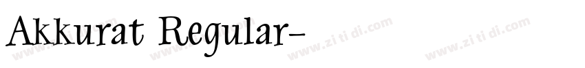 Akkurat Regular字体转换